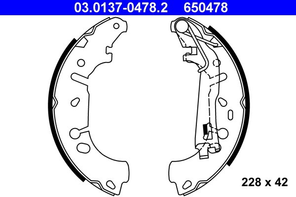 ATE 03.0137-0478.2 Set saboti frana