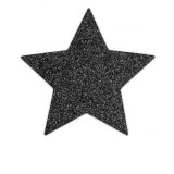 BIJOUX - INDISCRETS FLASH BLACK STAR NIPPLE CAPS, BIJOUX FLASH COLLECTION