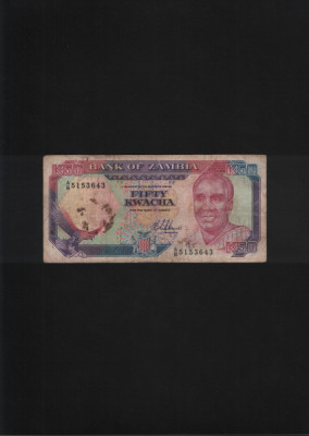 Rar! Zambia 50 kwacha 1989(91) seria5153643 foto