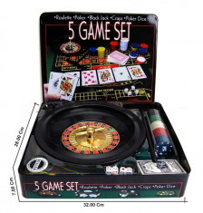 Joc 5 in 1 Ruleta, Poker, Black Jack, Craps, Poker Dice foto