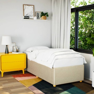Gossi cadru de pat, crem, 80x200 cm, material textil foto