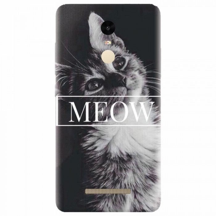 Husa silicon pentru Xiaomi Remdi Note 3, Meow Cute Cat