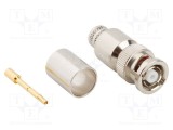 Conector RP-BNC mamă drept 50&Omega; crimpat pe cablu - AMPHENOL RF