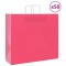 vidaXL Pungi de h&acirc;rtie 50 buc cu m&acirc;nere roz 54x15x49 cm