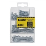 Set Cuie, 400 Bucăți, Diverse Dimensiuni, Ambalaj Compact
