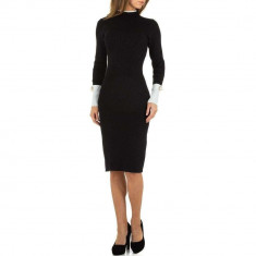 Rochie sic, tricotata, de culoare neagra foto