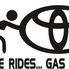 Sticker Auto No Free Rides Toyota