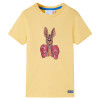 Tricou pentru copii cu maneci scurte, galben, 128 GartenMobel Dekor, vidaXL