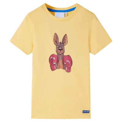 Tricou pentru copii cu m&amp;acirc;neci scurte, galben, 128 11882 foto
