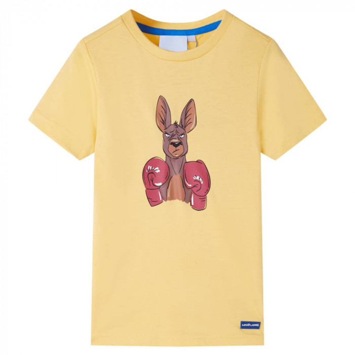Tricou pentru copii cu maneci scurte, galben, 128 GartenMobel Dekor