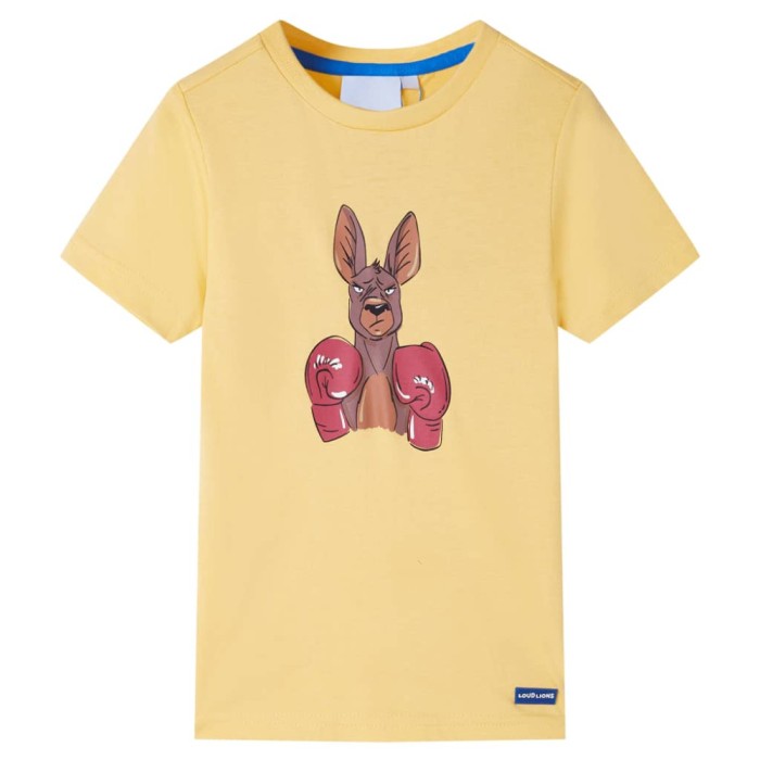 Tricou pentru copii cu m&acirc;neci scurte, galben, 128 11882
