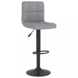 vidaXL Scaun de bar, gri deschis, material textil