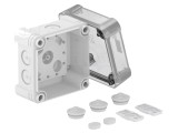 Cutie conexiuni OBO BETTERMANN X 95x95x72mm policarbonat IP67 gri deschis transparent