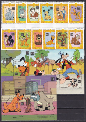 Gambia 1994 Disney MI 1819-1830 + 3 bl.220-222 MNH foto