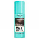 Spray Instant de Par L&#039;Oreal Paris Magic Retouch 2 Dark Brown, 75 ml, Spray pentru Mascarea Radacinilor Crescute, Spray Camuflare Radacini, Spray Acop