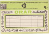 RSR Orar școlar comunist vintage &ndash; reciclare și materiale refolosibile &ndash; propaganda Rom&acirc;nia socialistă