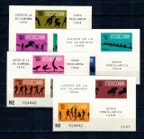 Mexic 1968 - Jocurile Olimpice, sport, set colite neuzate