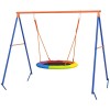 Complex Joaca Gradina ART cu Leagan Tip Cuib Barza Oxford Multicolor 196x172x180cm, Sarcina Max 200kg, Diametru 100cm