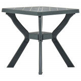Masa bistro Gossi, verde, 70x70x72 cm, plastic, patrata, gradina, terasa, rezistenta intemperii