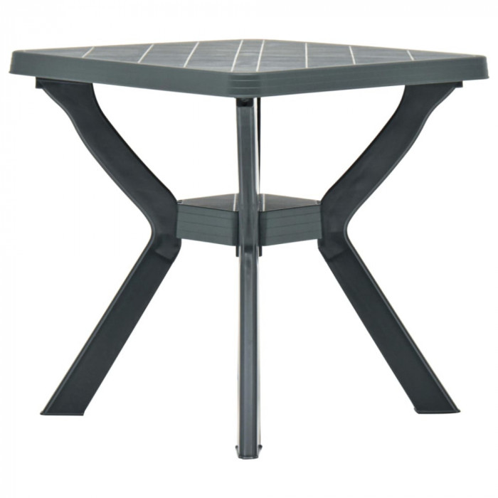 vidaXL Masă de bistro, verde, 70 x 70 x 72 cm, plastic