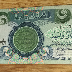 Iraq - bancnota de colectie - 1 dinar 1992 superba - sigiliu - stare buna !