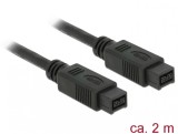 Cablu Firewire IEEE1394 9 pini la 9 pini 2m, Delock 82599