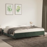 VidaXL Cadru de pat fără saltea, verde &icirc;nchis, 200x200 cm, catifea 347345