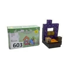 Set Cuburi Magnetice Pixel Blocks tip Minecraft, Cod 603 Portalul Nether foto