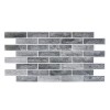 Panou decorativ,&nbsp;PVC, model caramida 3D, nuante gri inchis, 96x48.5 cm, Artool