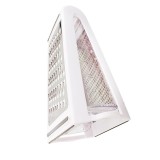 Razatoare de bucatarie cu cutie colectoare flippy, doua tipuri de lame, carcasa inox si abs, design practic, alb