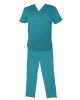 Costum Medical Pe Stil, Turcoaz cu Elastan, Model Classic Barbati - XL, L