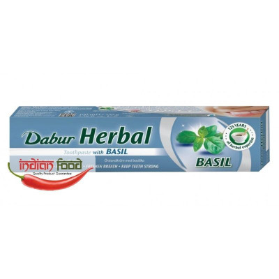 DABUR Herbal Toothpaste Basil (Pasta de Dinti cu Busuioc Indian) 100ml foto