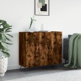 vidaXL Servantă, stejar fumuriu, 90x34x80 cm, lemn compozit