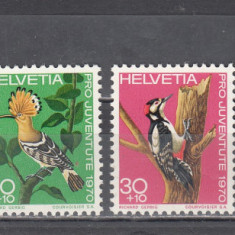 M2 TS6 1 - Timbre foarte vechi - Elvetia - pasari - pro juventute 1970