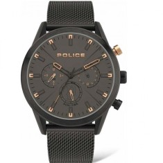 Ceas de m&acirc;nă pentru bărbați Police cu baterie și brățară de metal neagră PL.16021JSB/79MM
