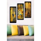 Tablou, 3 bucati MDF0016 Multicolor 20x50x3 cm