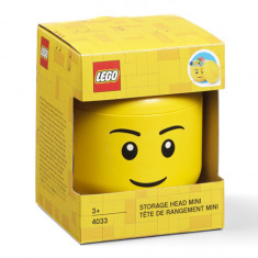 LEGO Cutii depozitare: Mini cutie depozitare cap minifigurina LEGO baiat