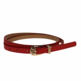 Curea dama, casual-eleganta, din piele ecologica, latime 1.3 cm, rosu - CKD014, CK LEATHER