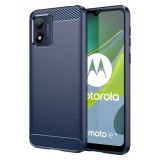 Husa pentru Motorola Moto E13 - Techsuit Carbon Silicone - Blue