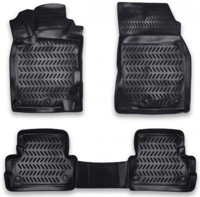 Set Covorase Auto Cauciuc Tip Tavita Premium Nissan Qashqai 2 2014-2020 3D AP-1022 A80 191022-41 foto