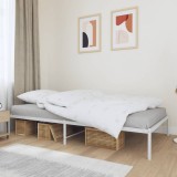 Cumpara ieftin Cadru pat metalic, alb, 100x200 cm