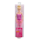 Papusa Barbie Balerina Blonda Cu Costum Roz, Mattel