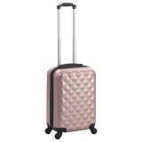 Valiza Carcasa Rigida vidaXL, Roz Auriu, ABS, 55x36x22 cm, Roti 360, Voiaj