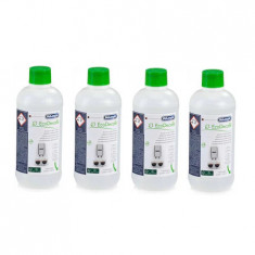 Set 4 flacoane solutie decalcifiere EcoDecalk pentru DeLonghi, 4 x 500 ml