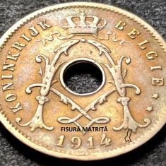 Moneda istorica 5 CENTIMES - BELGIA, anul 1914 *cod 3546 - BELGIE = EROARE