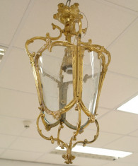 Lampa Art Nouveau din alama masiva aurie Lamp-31 foto