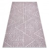 Covor COLOR 47176260 SISAL linii, triunghiuri, cikcakk bej / roz roșu, 140x200 cm, Dreptunghi