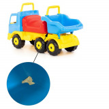 Cumpara ieftin Camion fara pedale, bena basculabila, 6 roti, maner frontal si spatar, 71x26x32 cm, RESIGILAT