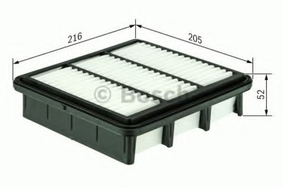 Filtru aer MITSUBISHI PAJERO II Canvas Top (V2_W, V4_W) (1990 - 2000) BOSCH 1 457 433 969 foto