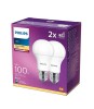 Set 2x Bec LED Philips E27 A60 13W (100W) 1521lm 2700K lumina calda